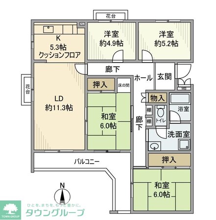 エステート上水本町6号棟の物件間取画像